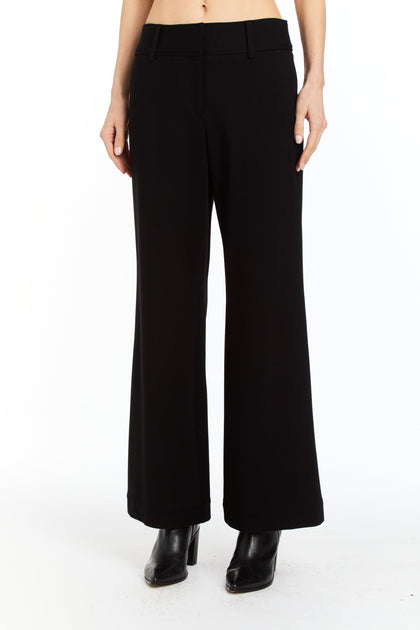 Drew Breigh Black Wide-Leg Knit Trouser