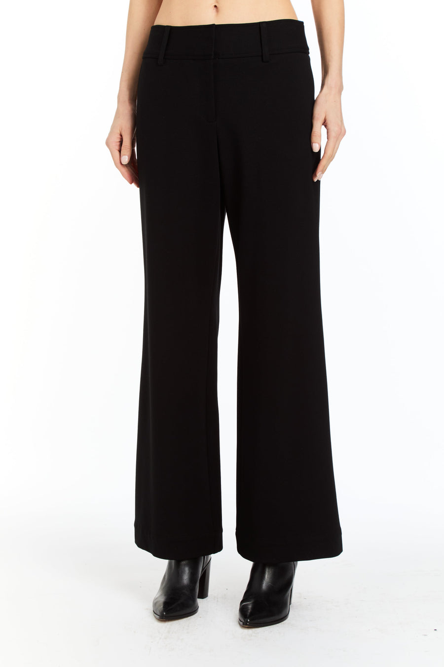 Drew Breigh Black Wide-Leg Knit Trouser