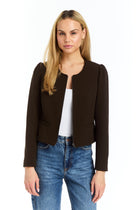 Drew Bryn Chocolate Zip-Front Jacket