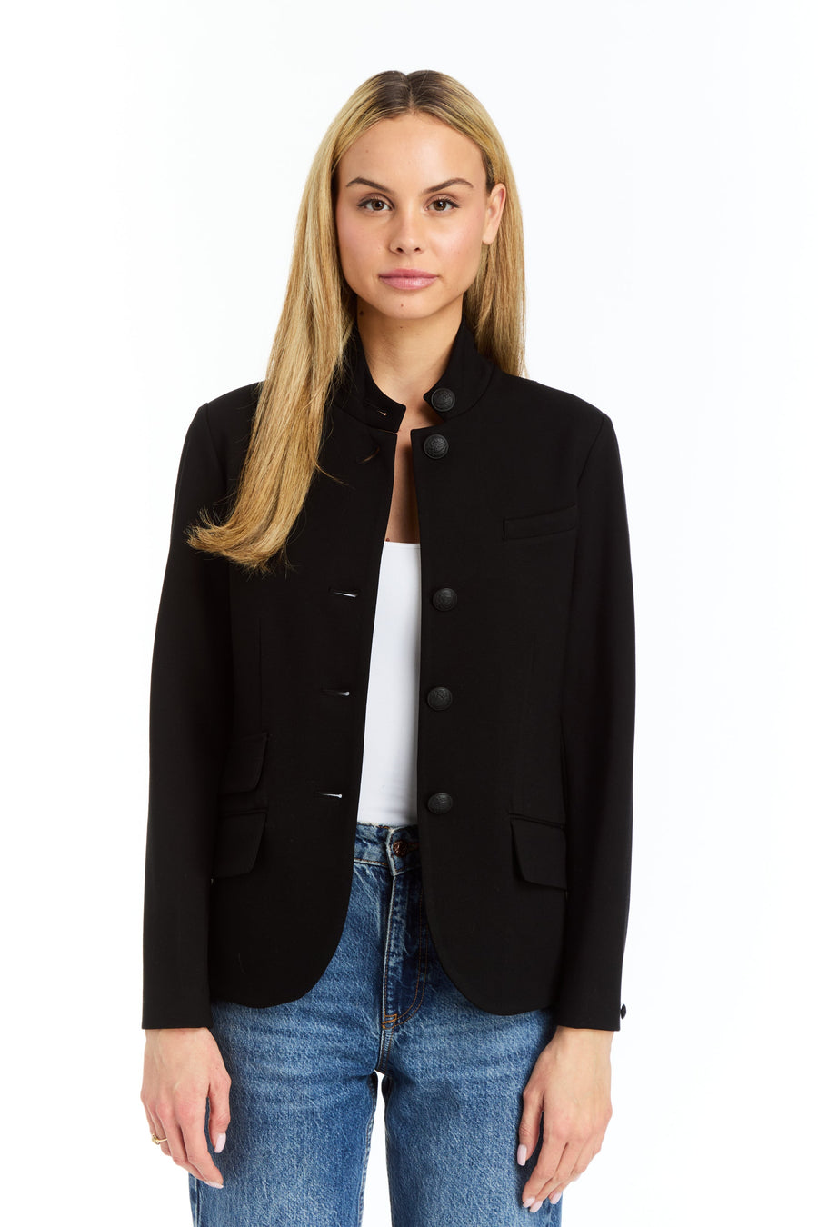 Drew Jordan Black Knit Riding Jacket