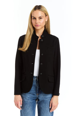 Drew Jordan Black Knit Riding Jacket