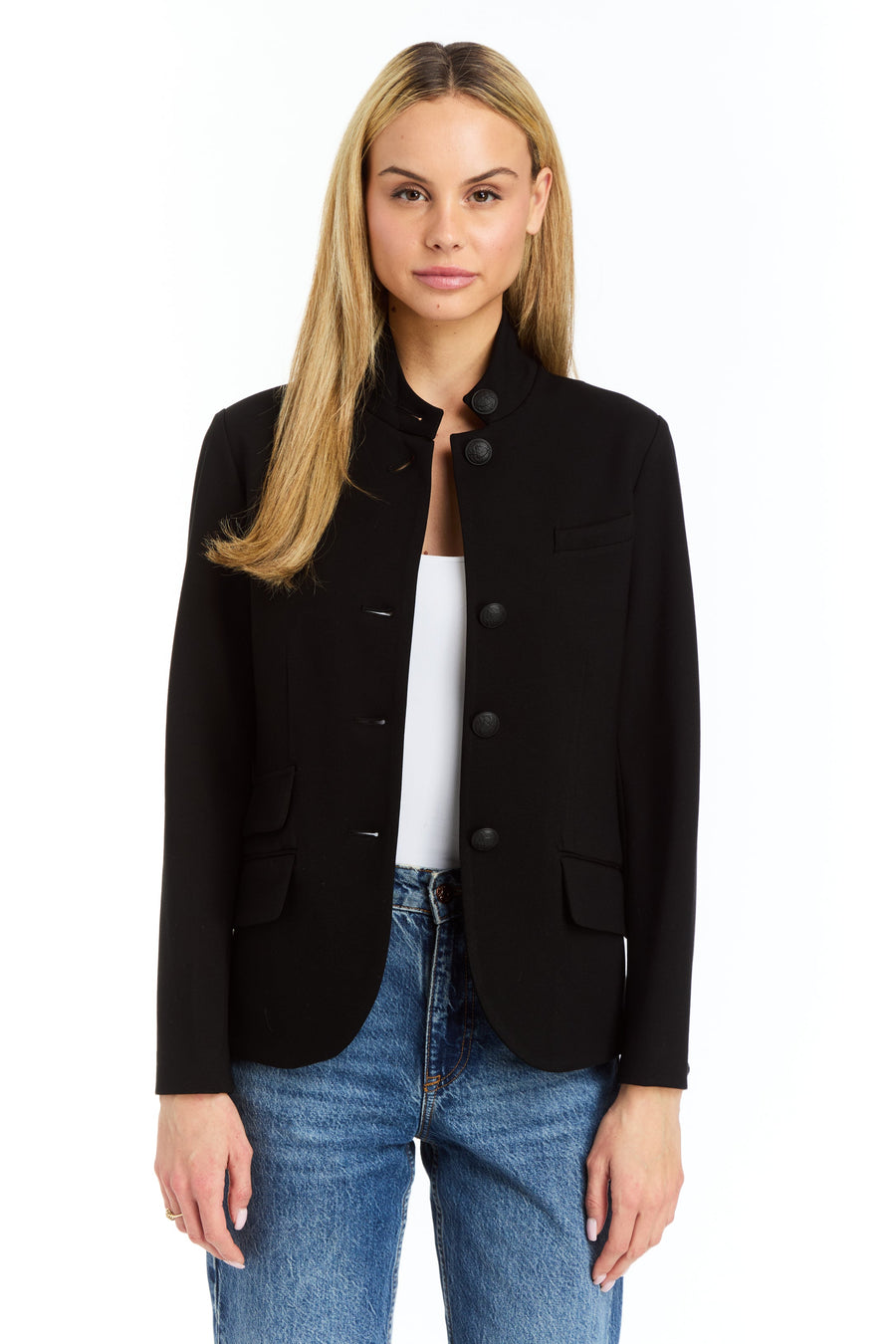 Drew Jordan Black Knit Riding Jacket