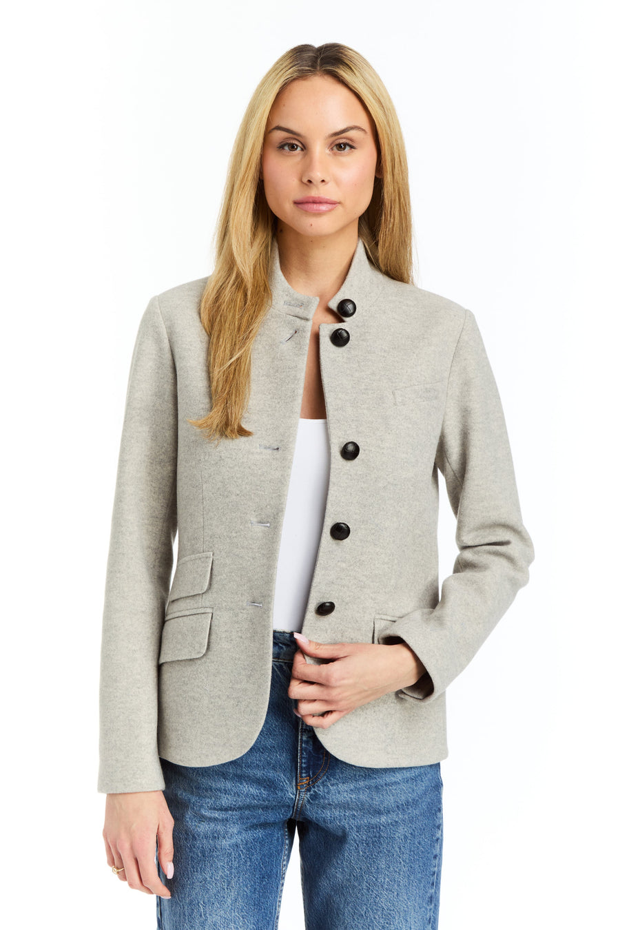 Drew Jordan H. Grey Flannel Riding Jacket