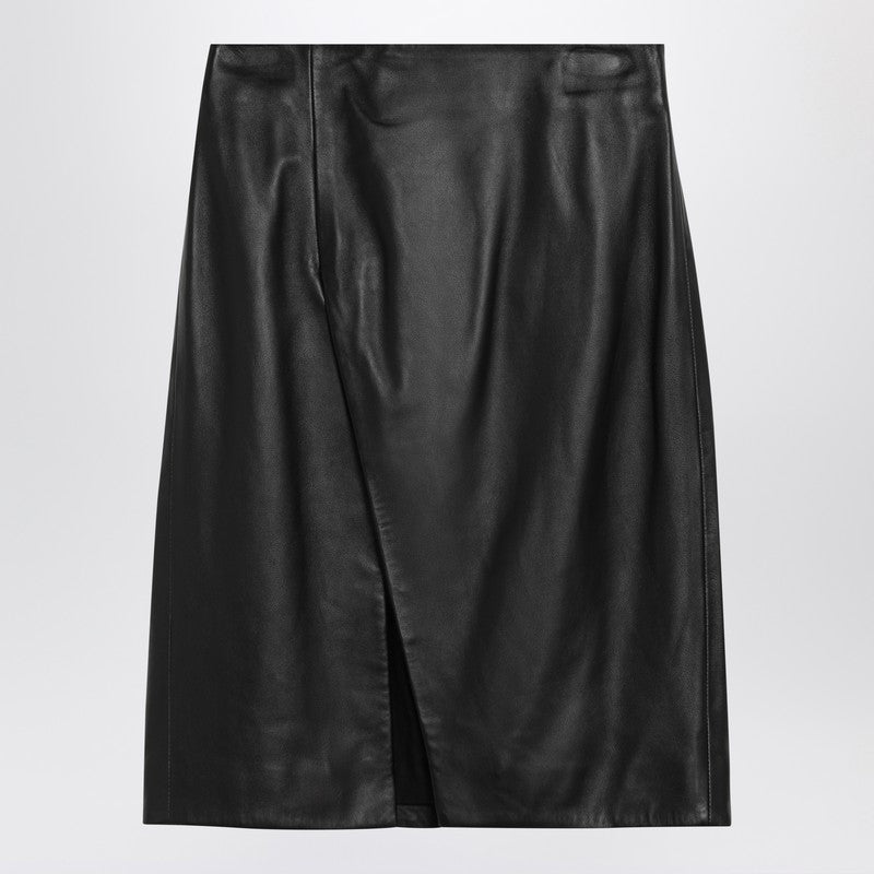 Loulou Studio Akare black leather skirt