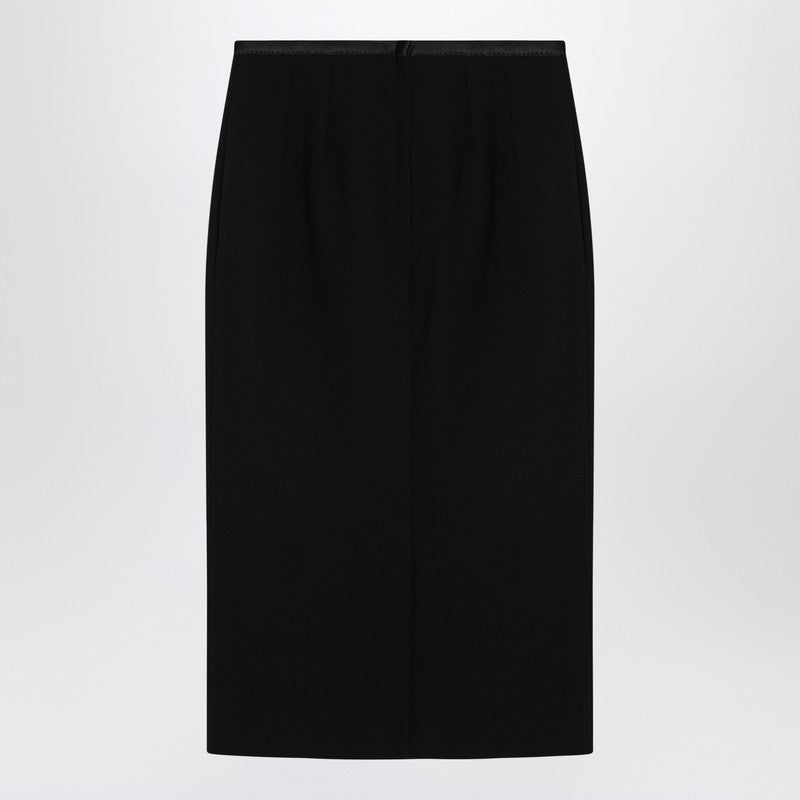 Dolce & Gabbana Dolce&Gabbana Black pencil skirt in wool crêpe
