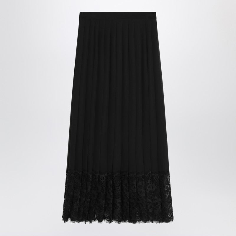 Dolce & Gabbana Dolce&Gabbana Gonna midi in chiffon and black lace