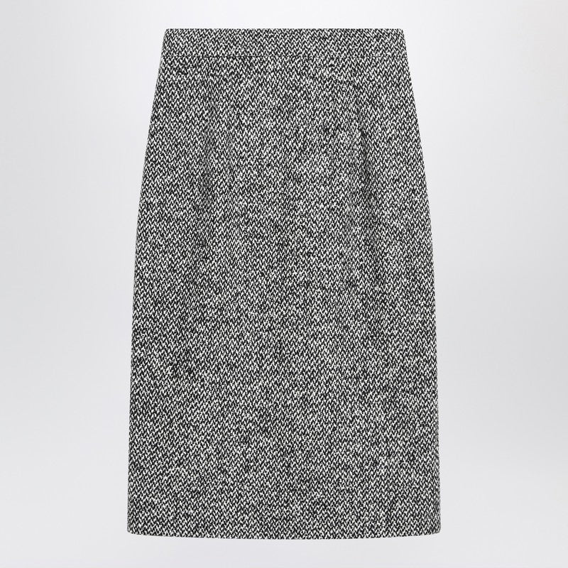 Dolce & Gabbana Dolce&Gabbana Pencil skirt in speckled wool blend