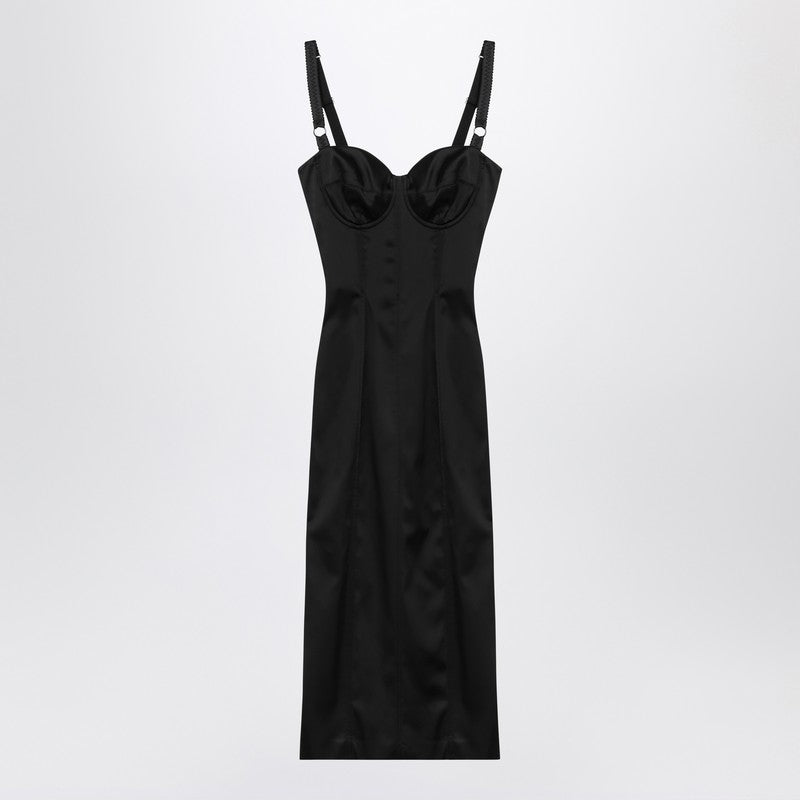 Dolce & Gabbana Dolce&Gabbana Black satin bustier dress