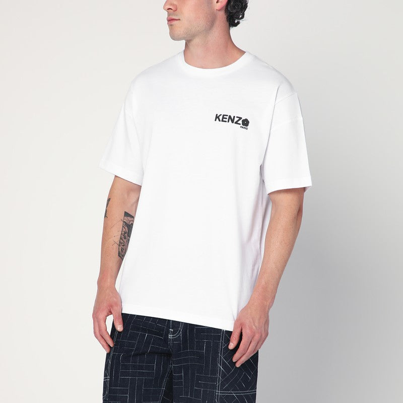 KENZO White cotton T-shirt with logo