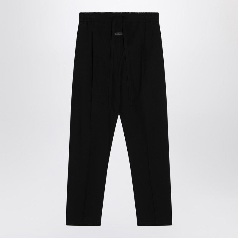 Fear of God Black cotton and wool trousers