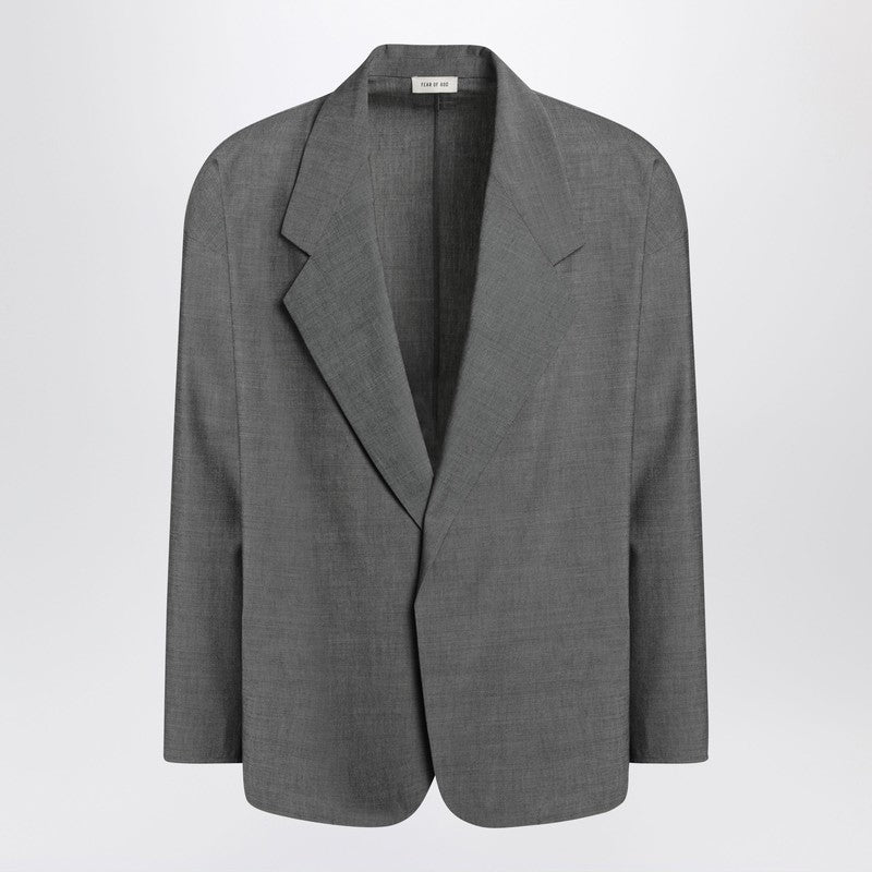 Fear of God Gray single-breasted jacket in cotton and wool