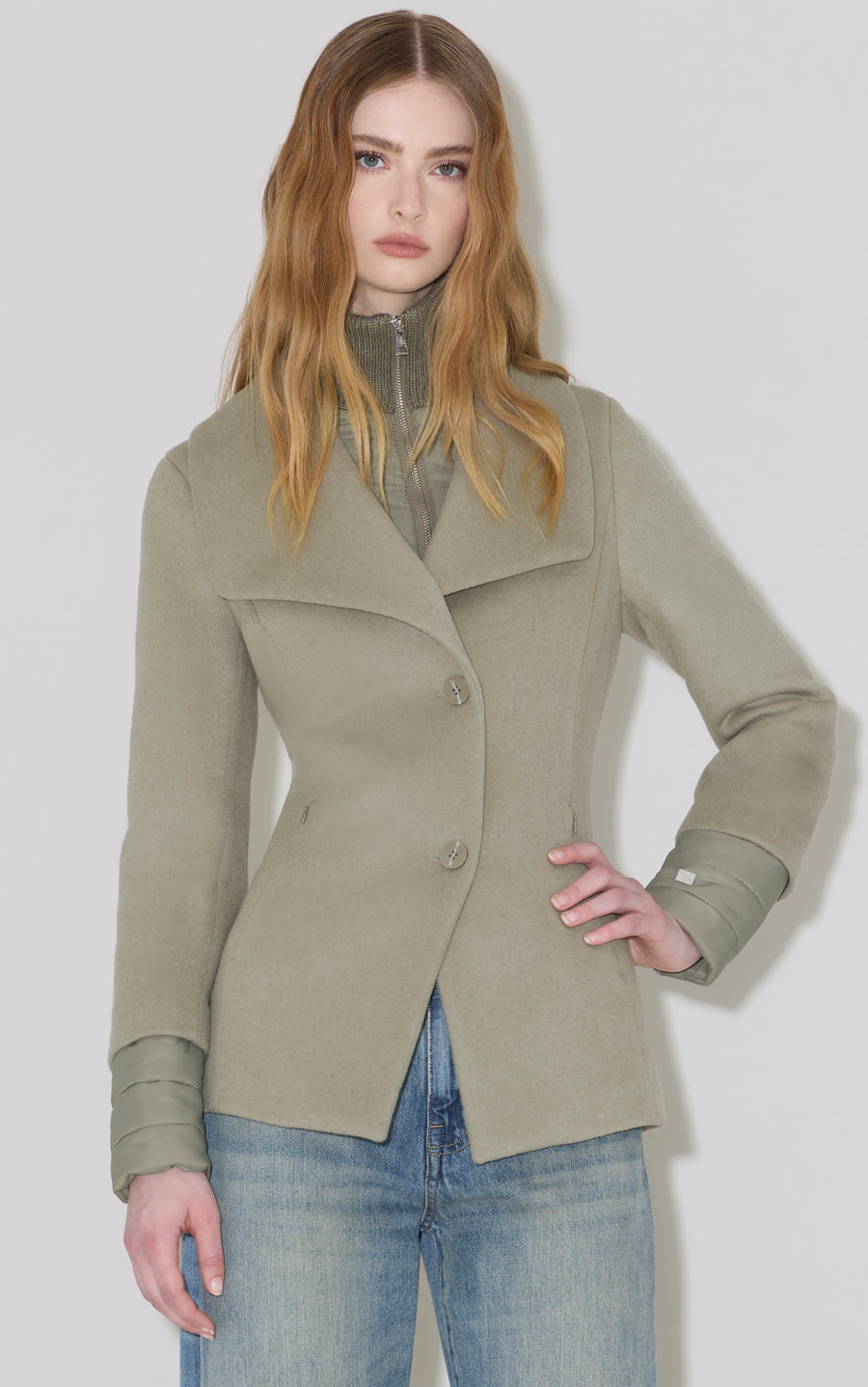 FRIEDA-Y Wool Coat With Bib