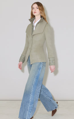 FRIEDA-Y Wool Coat With Bib