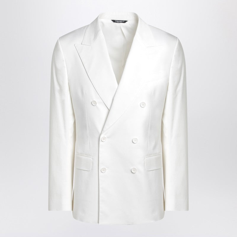 Dolce & Gabbana Dolce&Gabbana White single-breasted cotton jacket