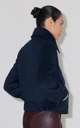 GENE Utility Bomber Jacket in Classic Wool