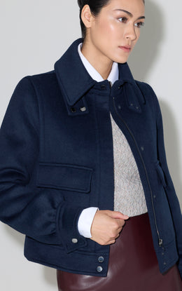 GENE Utility Bomber Jacket in Classic Wool