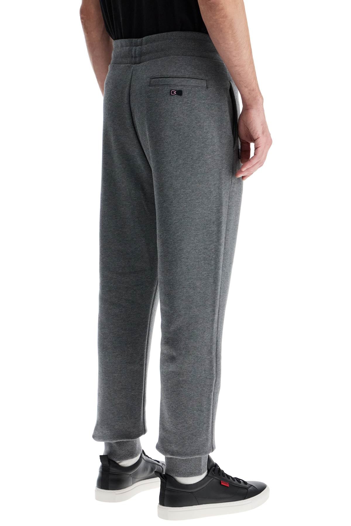 EDEN PARK slim fit high-waisted gray cotton jogging pants