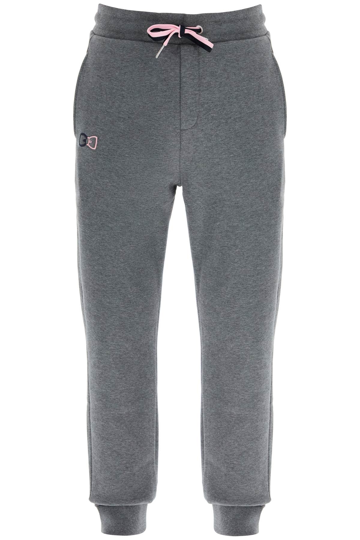 EDEN PARK slim fit high-waisted gray cotton jogging pants