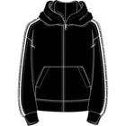 HOODED CARDIGAN BLACK