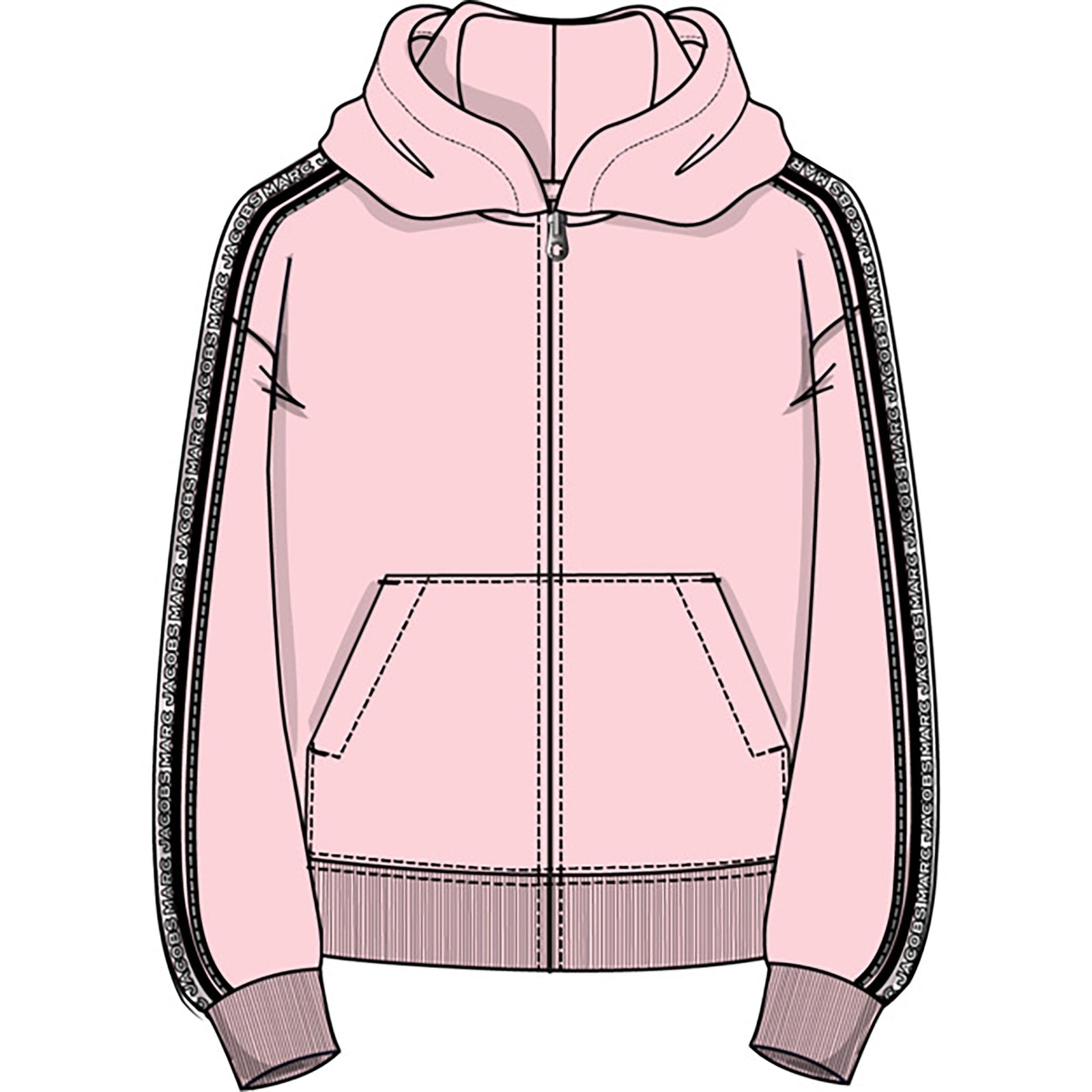 HOODED CARDIGAN PINK