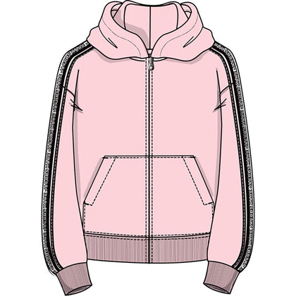 HOODED CARDIGAN PINK