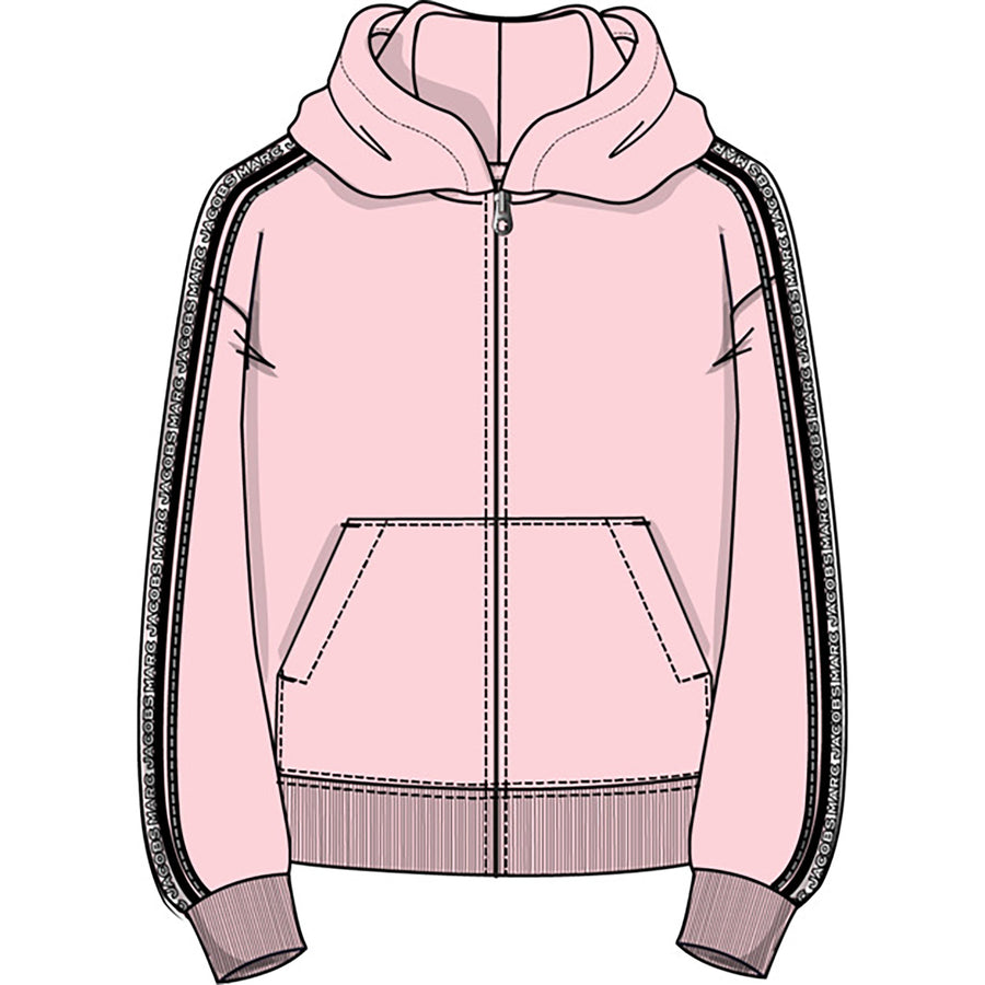 HOODED CARDIGAN PINK