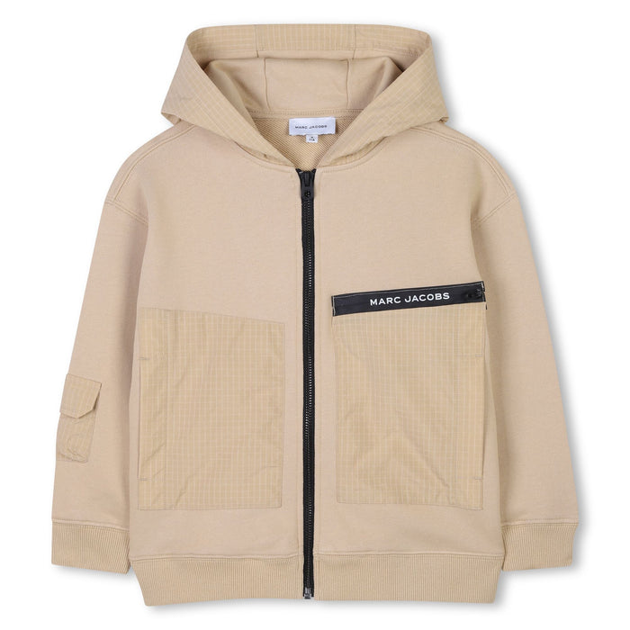HOODED CARDIGAN SAND