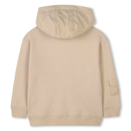 HOODED CARDIGAN SAND