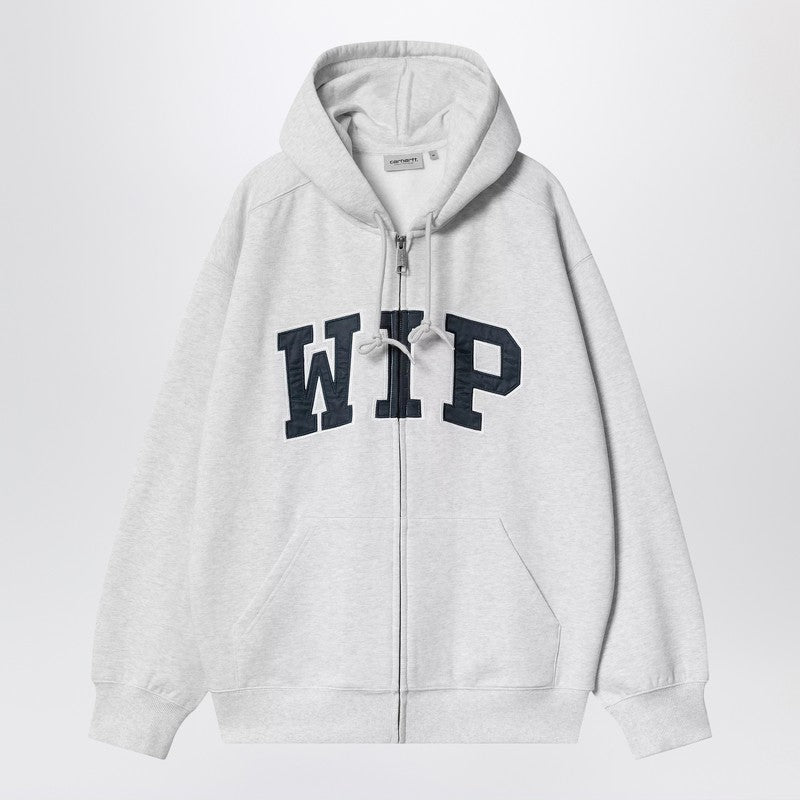 Carhartt WIP Hooded WIP Sweat Jacket colour Ash Heather