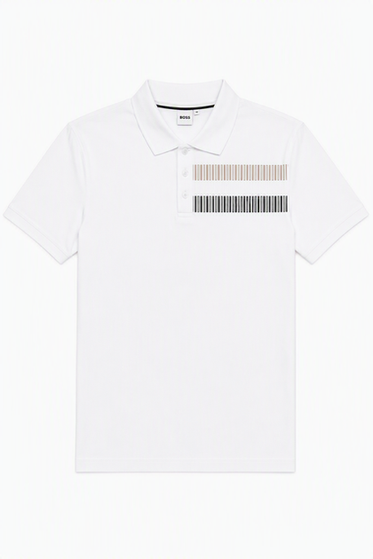 SHORT SLEEVE POLO WHITE BOSS