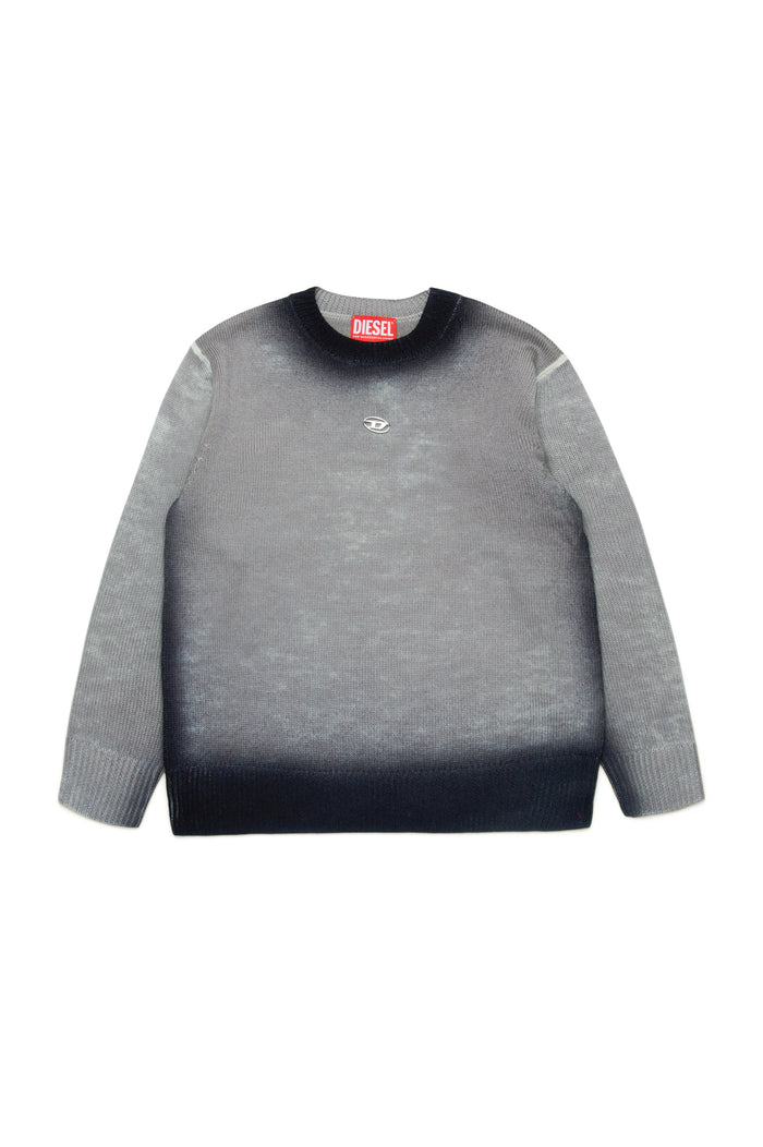 Diesel Kids Oversized Patchy Wool Jumper