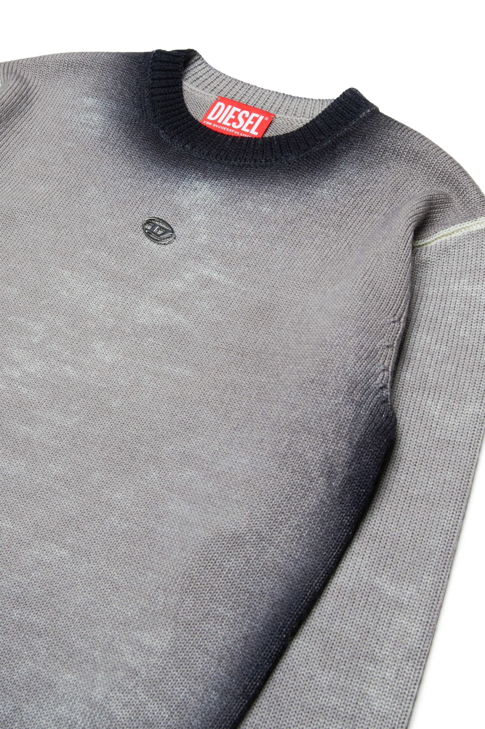 Diesel Kids Oversized Patchy Wool Jumper