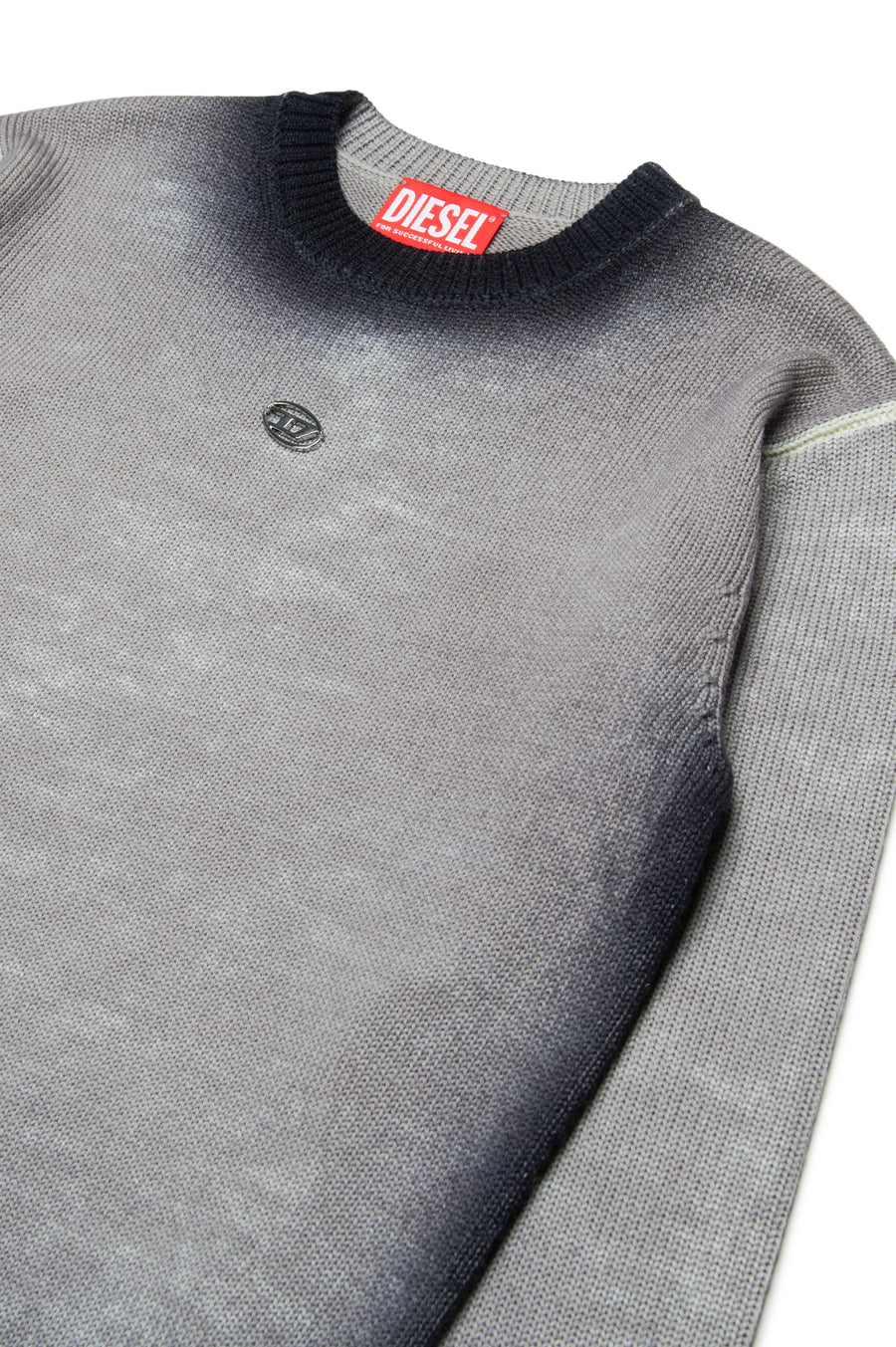 Diesel Kids Oversized Patchy Wool Jumper