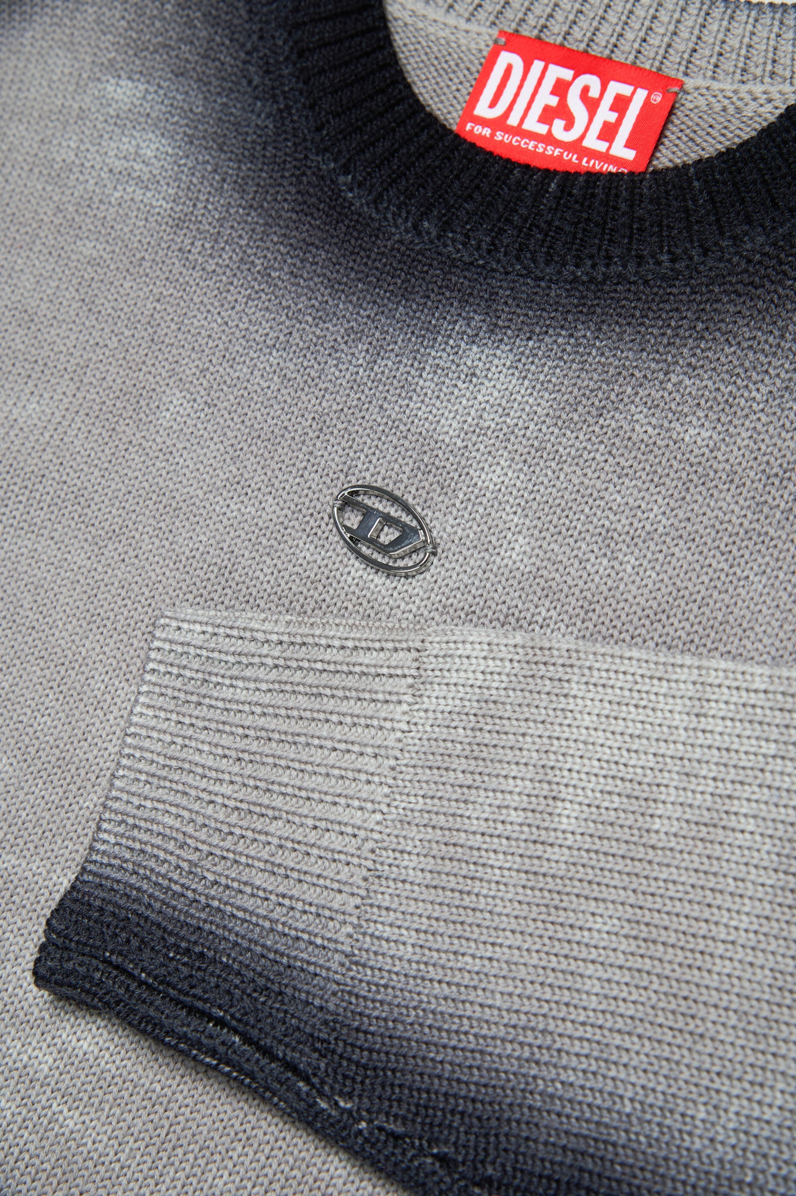 Diesel Kids Oversized Patchy Wool Jumper
