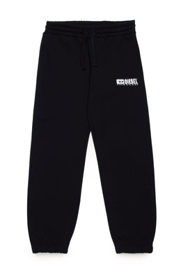 Diesel Kids Smudged Logo Cotton Joggers