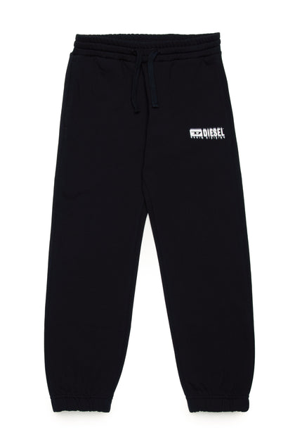 Diesel Kids Smudged Logo Cotton Joggers