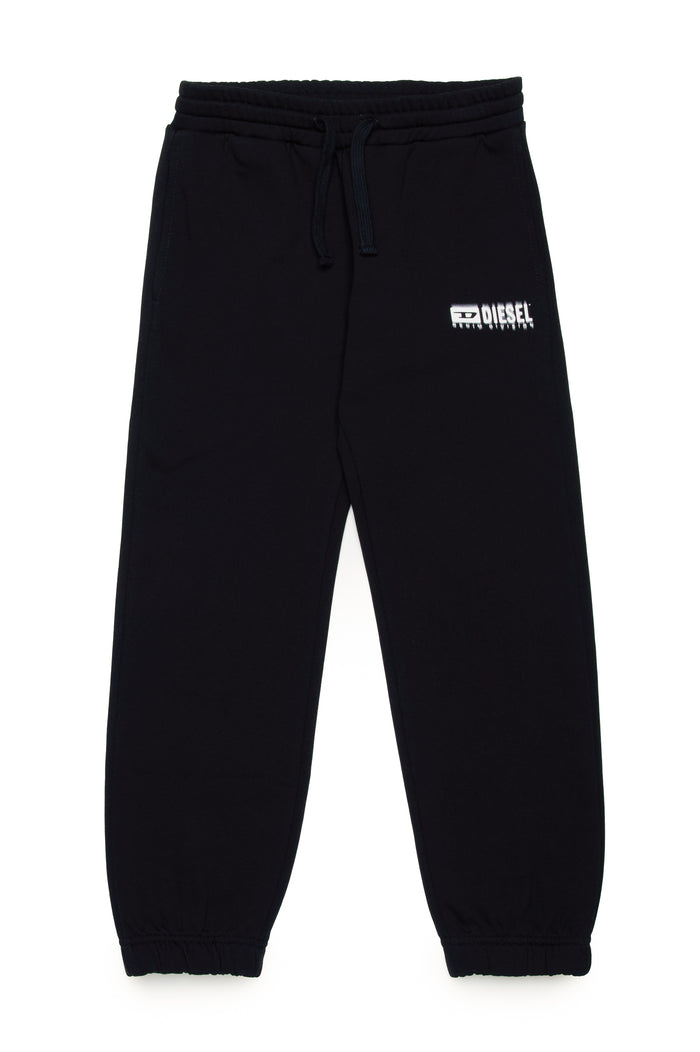 Diesel Kids Smudged Logo Cotton Joggers