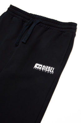 Diesel Kids Smudged Logo Cotton Joggers