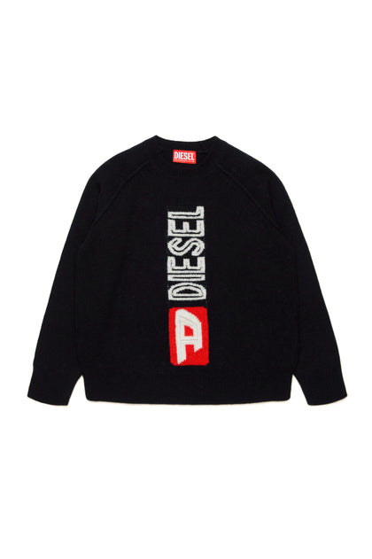 Diesel Kids Oversized Logo Wool Sweater