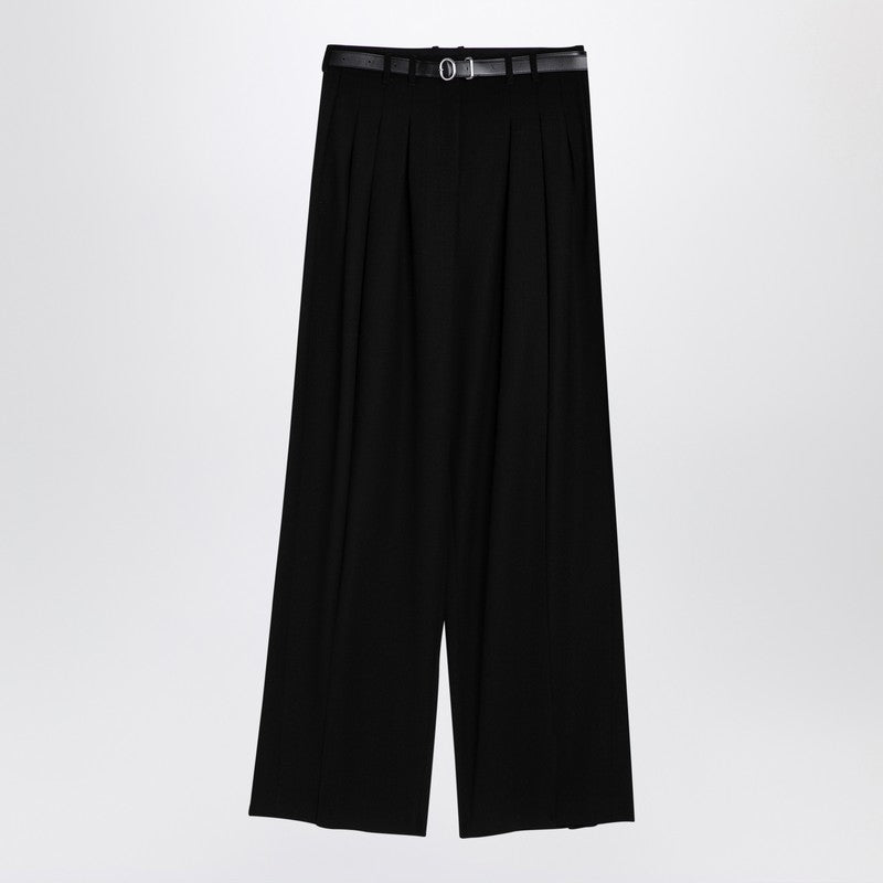 Jil Sander Black wide trousers with belt