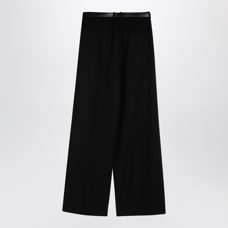 Jil Sander Black wide trousers with belt