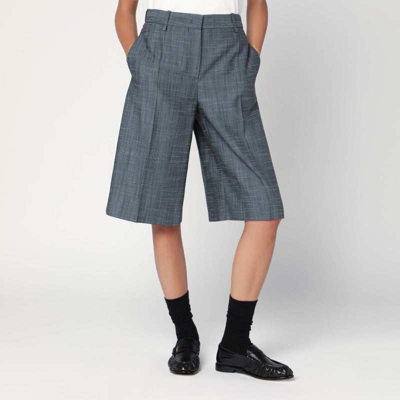 Jil Sander Bermuda in lana dark sky
