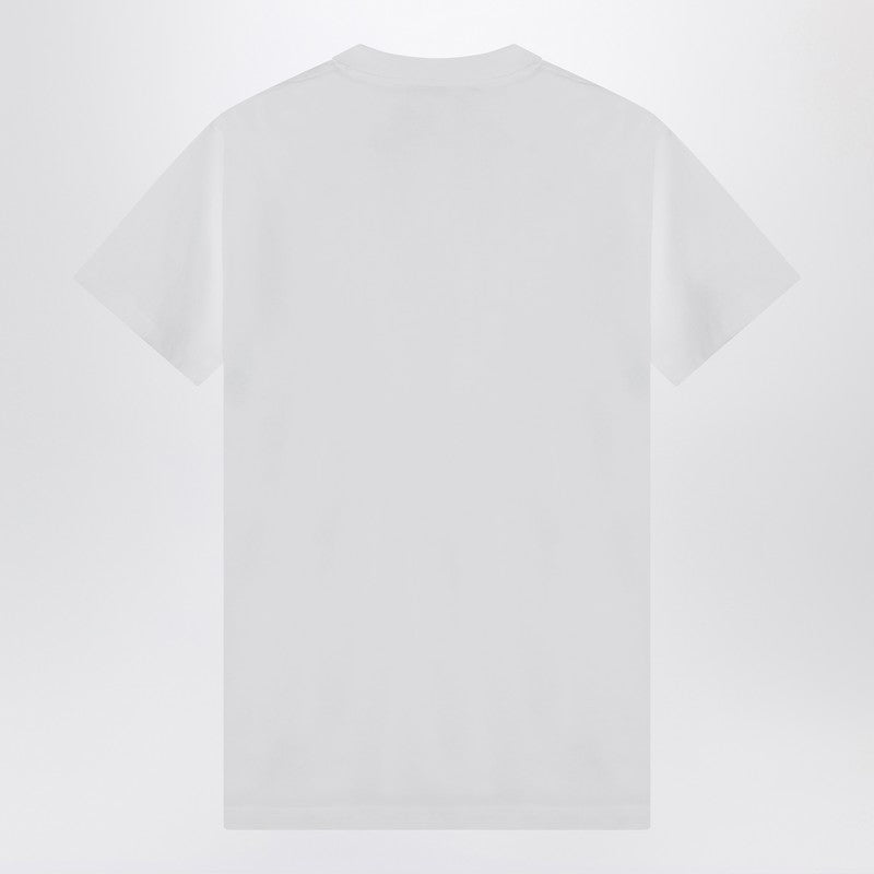 Moschino White cotton T-shirt with logo