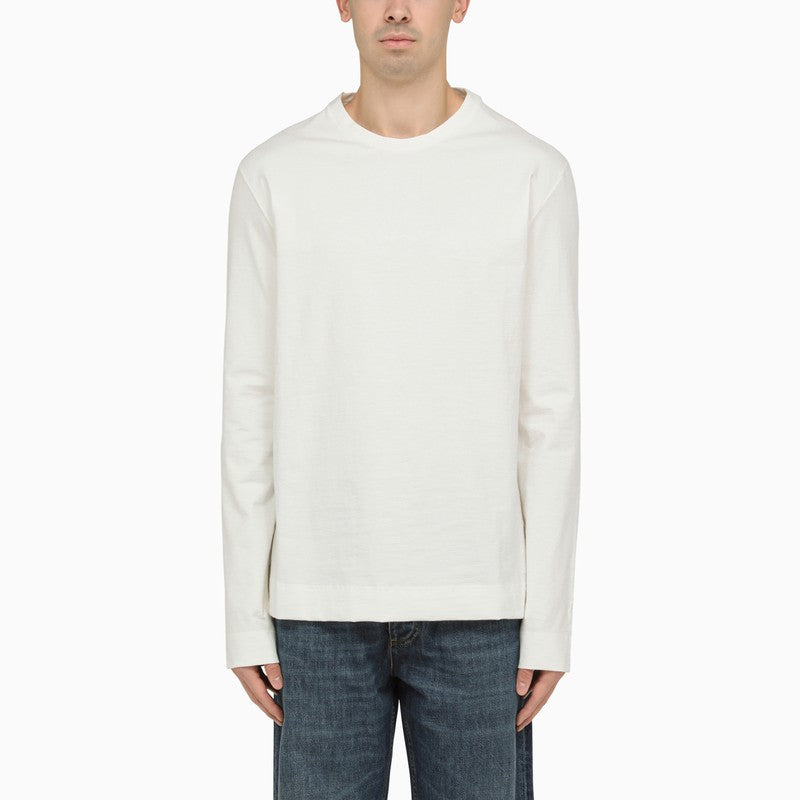 Jil Sander White cotton crew-neck sweater