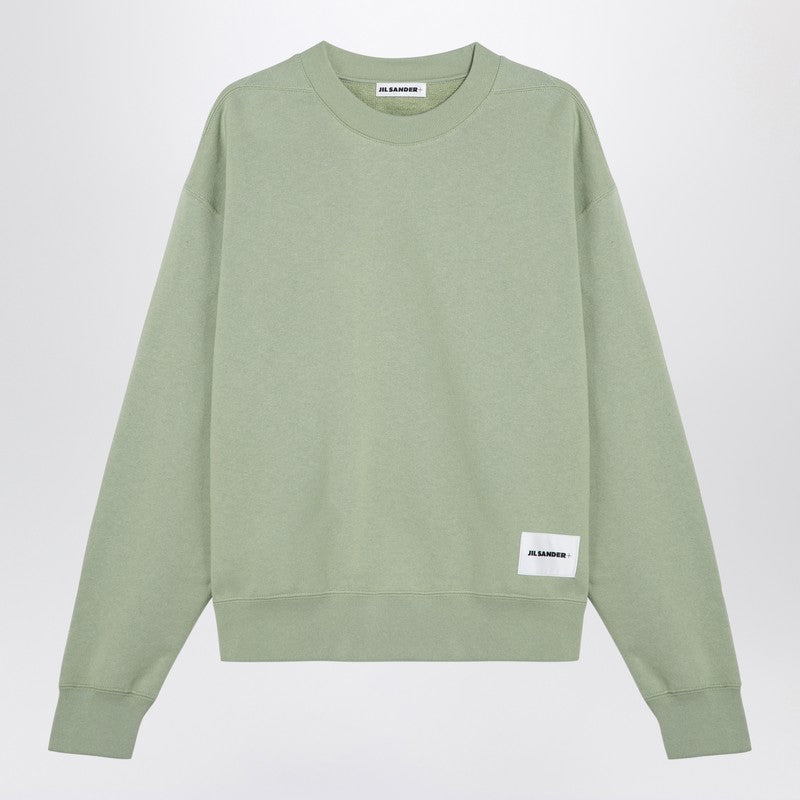 Jil Sander Apple green cotton crew-neck sweatshirt