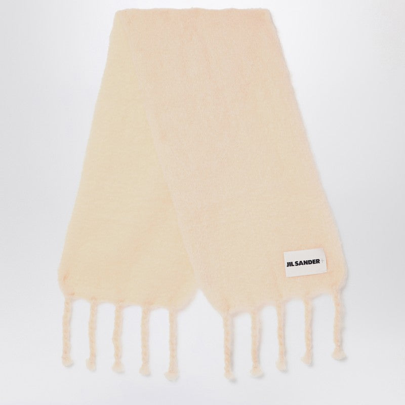 Jil Sander Pale pink mohair blend scarf
