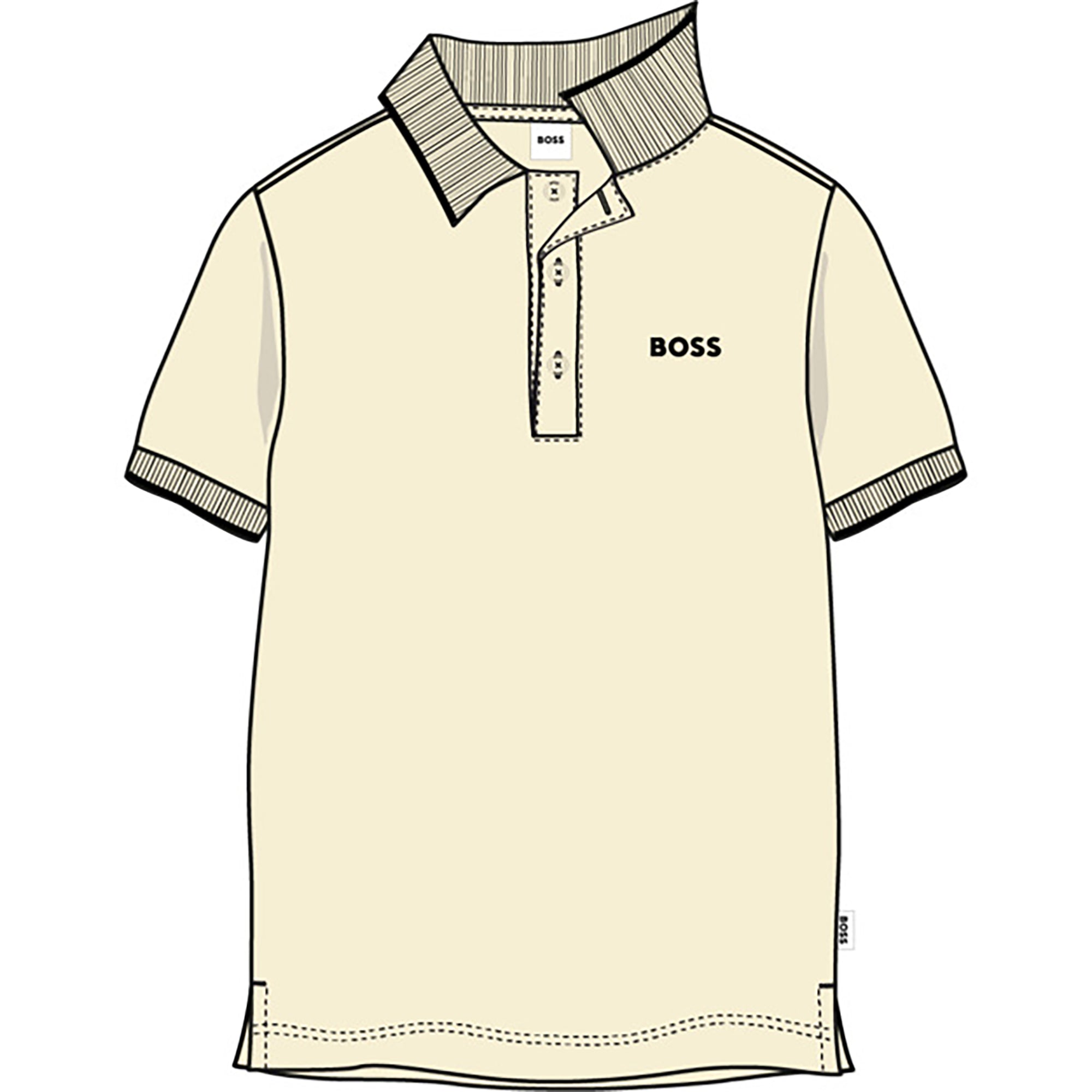 BOSS SHORT SLEEVE POLO SAND BOSS