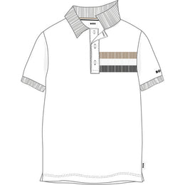 SHORT SLEEVE POLO WHITE BOSS