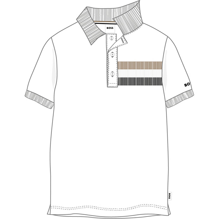 SHORT SLEEVE POLO WHITE BOSS