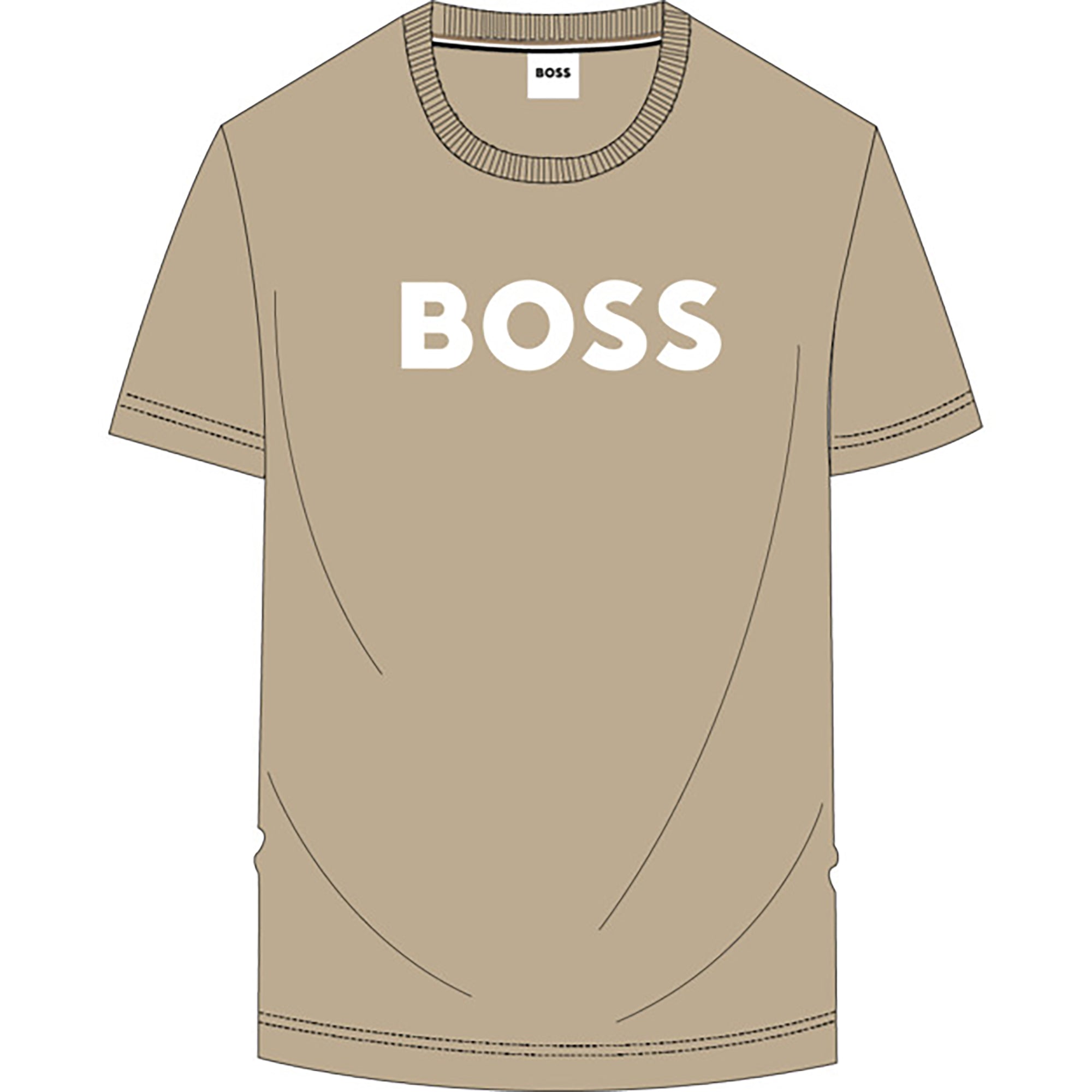 BOSS SHORT SLEEVES TEE-SHIRT BOSS SAND